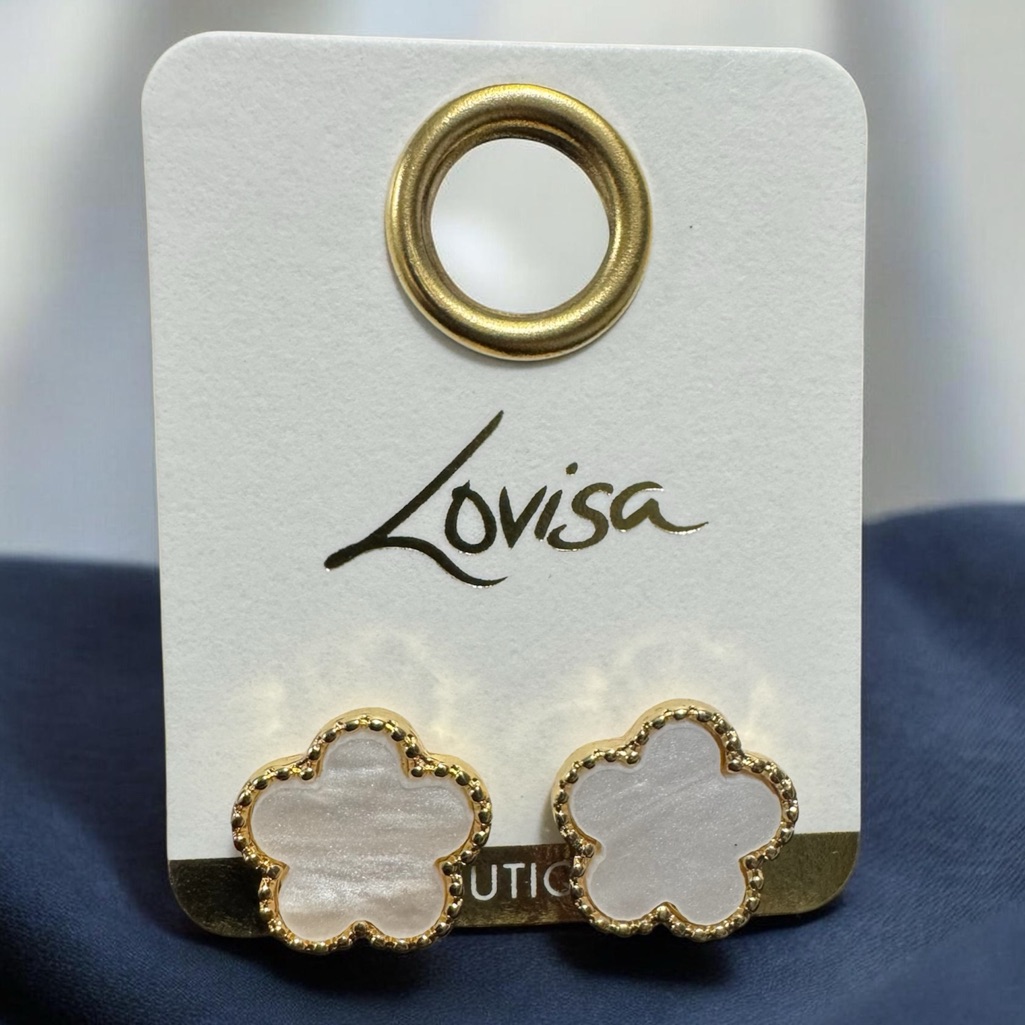 Lovisa Gold Pearl Flower Classic Earrings